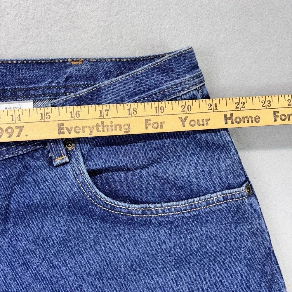 Key Jeans Mens 42x30 Boot Cut Relaxed Fit 5 Pocket Blue Denim Workwear‎ NEW